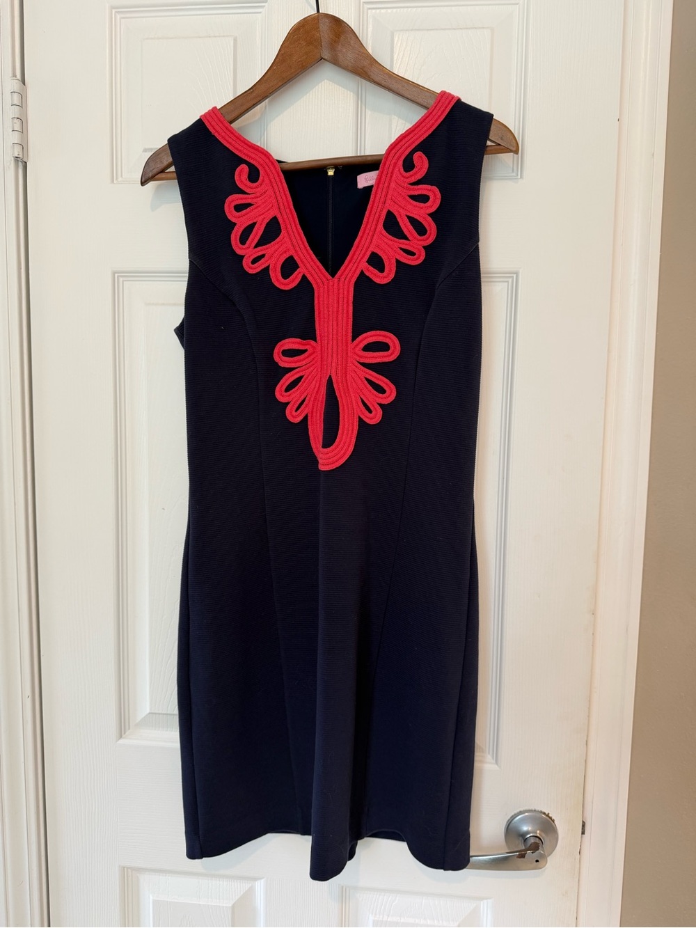 Lilly Pulitzer Navy Sleeveless Mini Dress with Red Trim